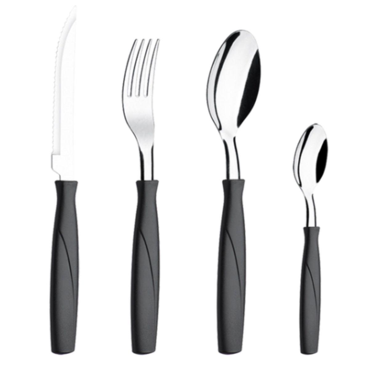 BRINOX - Juego de Cubiertos 24 Piezas Brinox Itaparica Negro