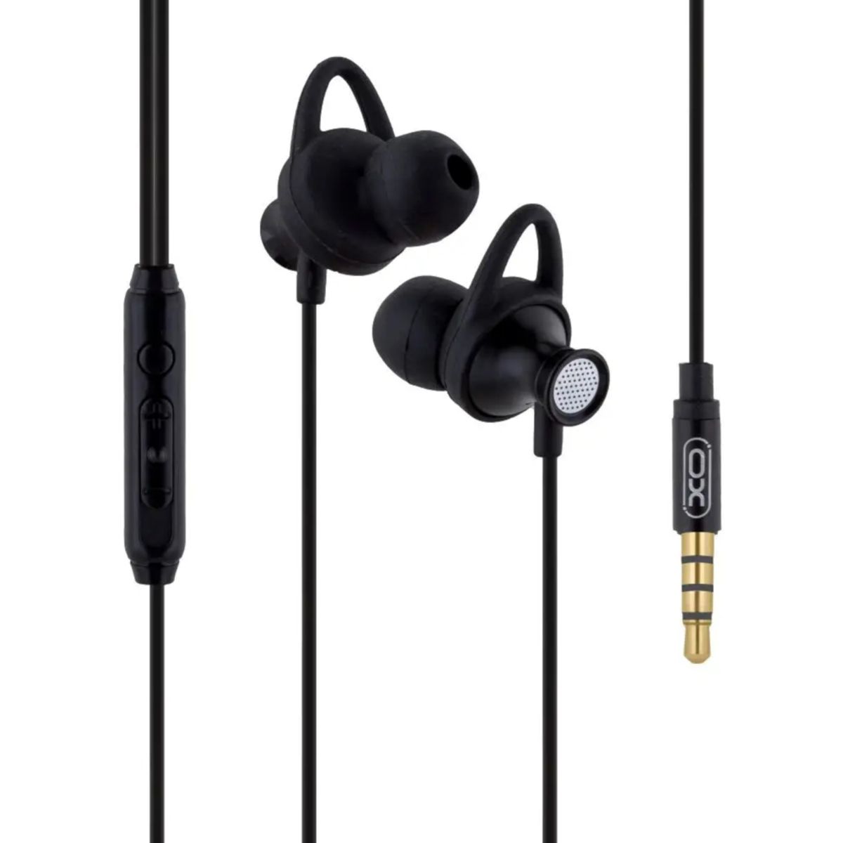XO - Auriculares con Cable XO-EP41 In Ear Audífonos Negros con Control