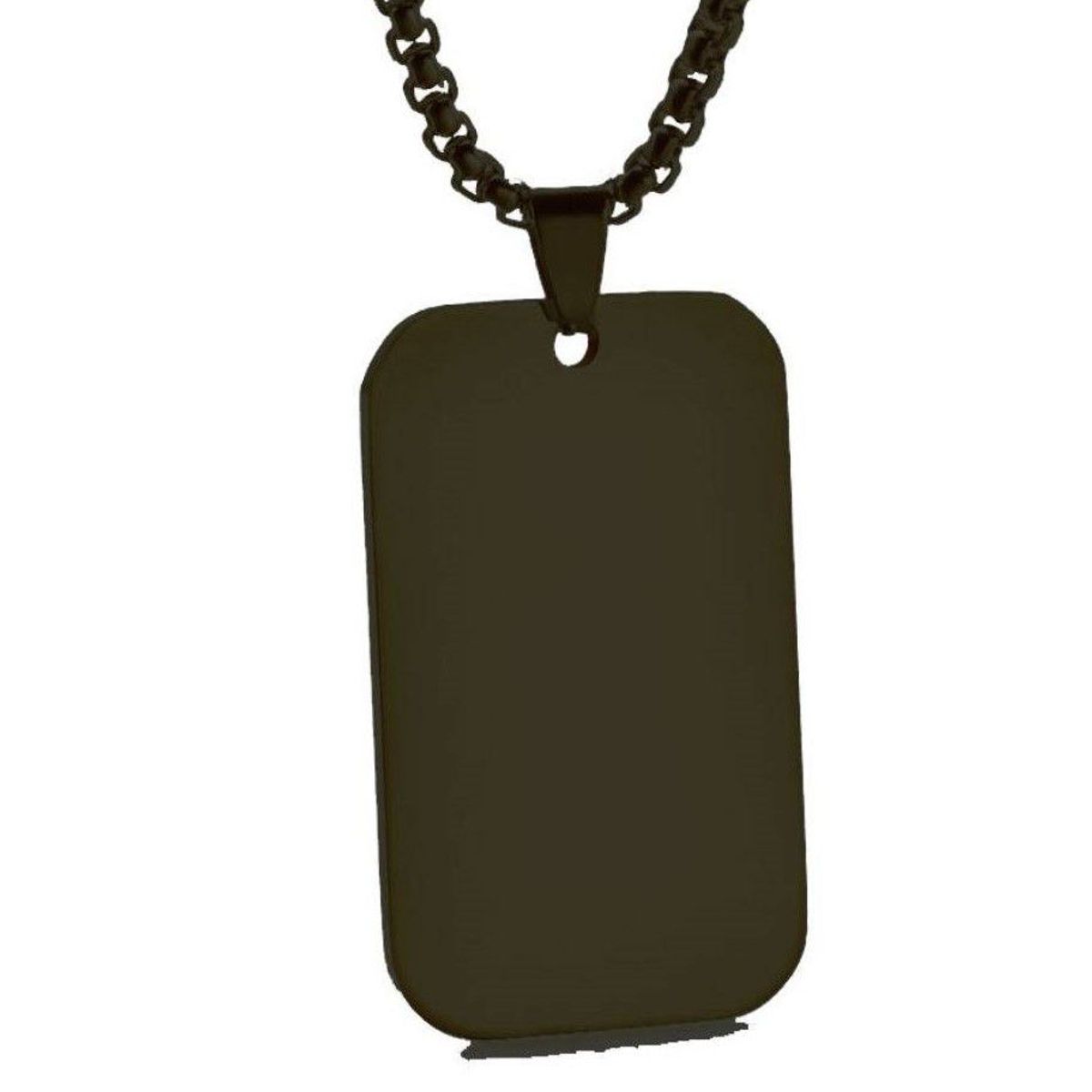GENERICO - Collar Placa Militar Hombre Titanio