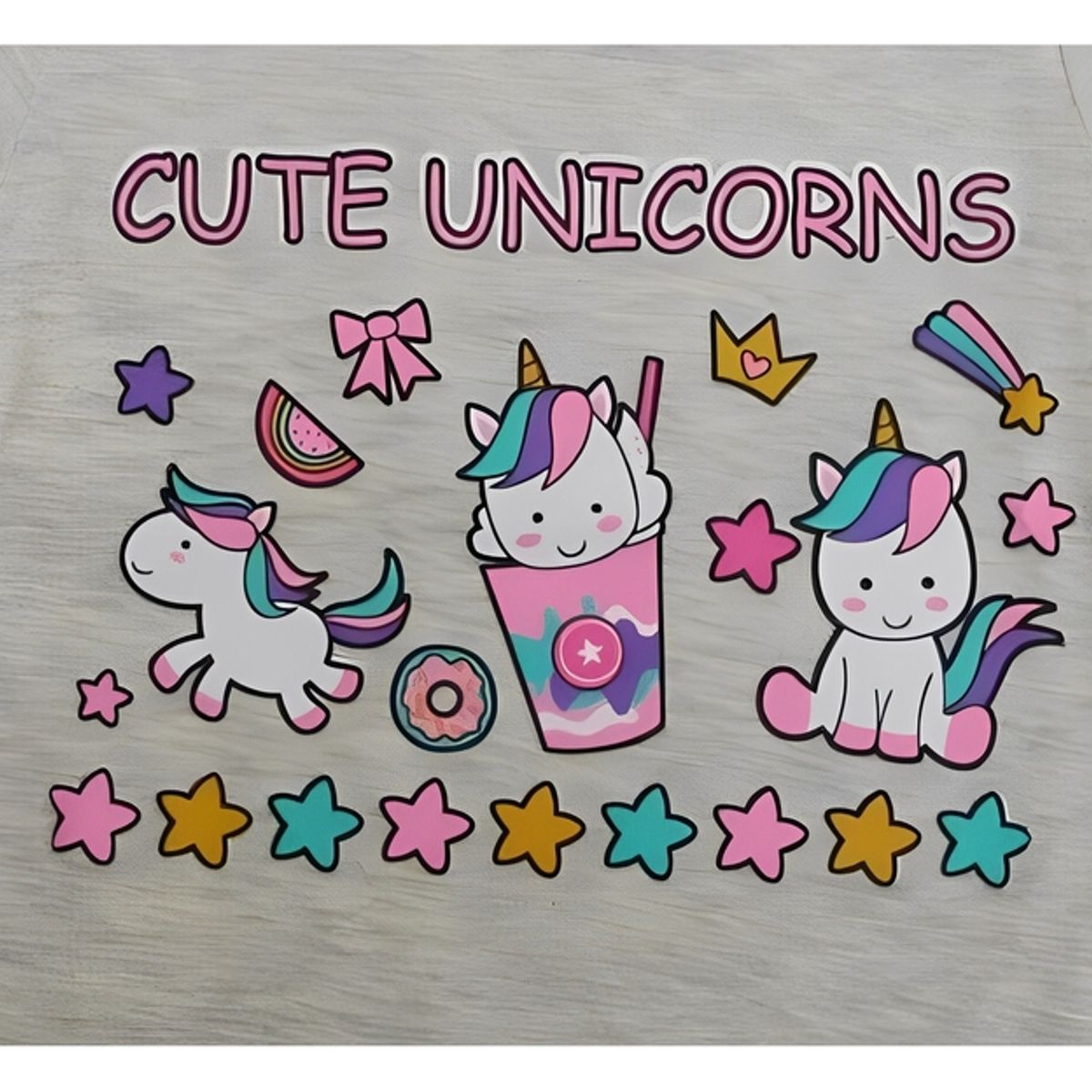 FODAGO - Polo niña manga corta Unicornio 9 - Beige.