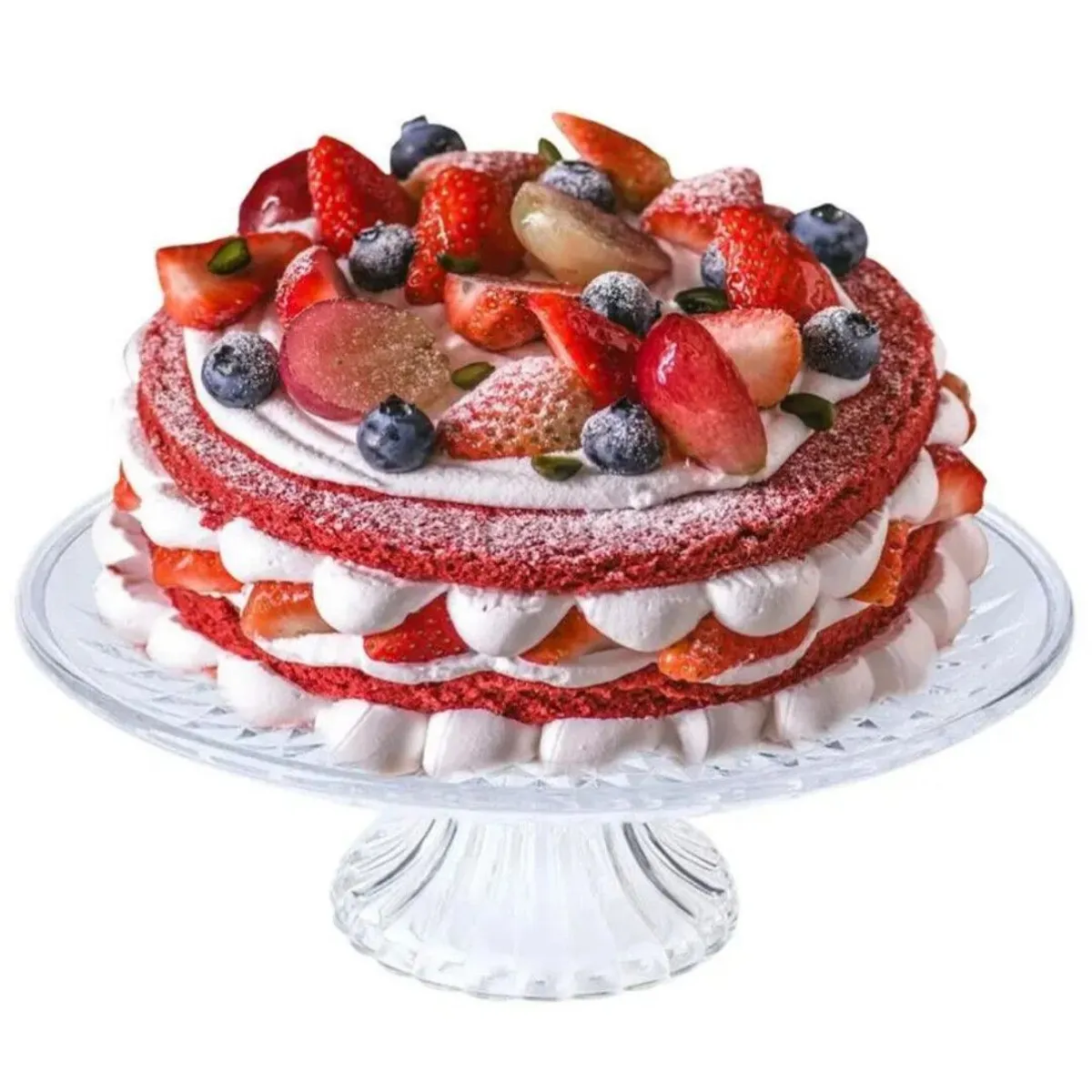 GENERICO - Porta Bocadito o Porta Torta de Vidrio 30 cm