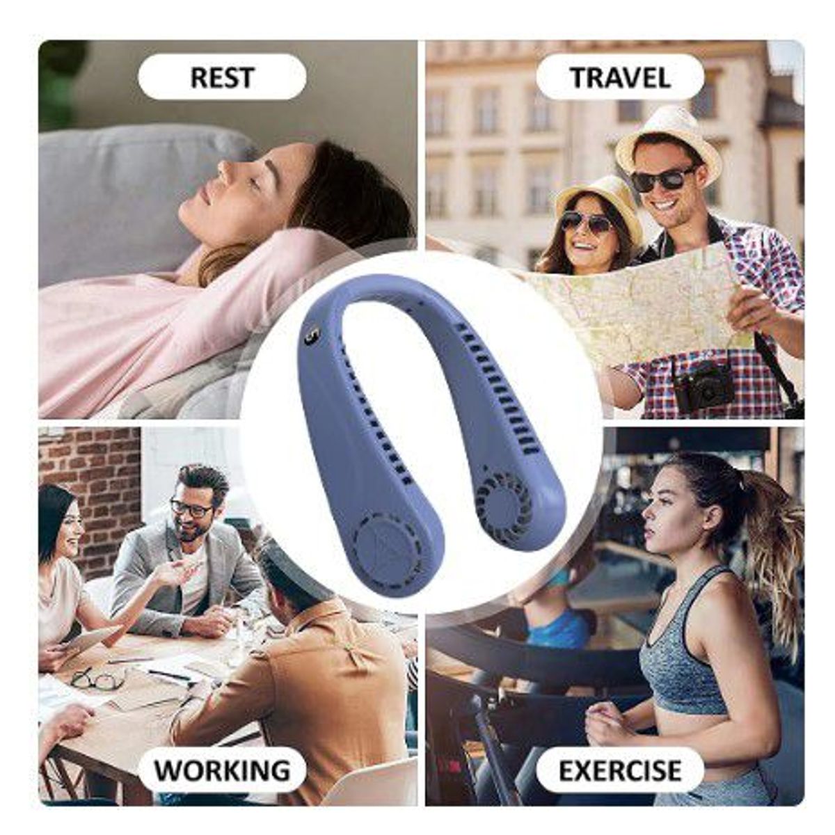 GENERICO - VENTILADOR PORTATIL CUELLO SUPER FRESCO