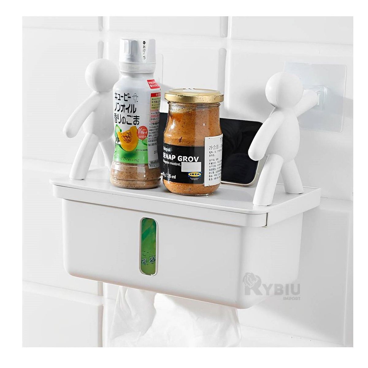 GENERICO - Estanterias con Diseño Humanoide para tus Paños Blanco