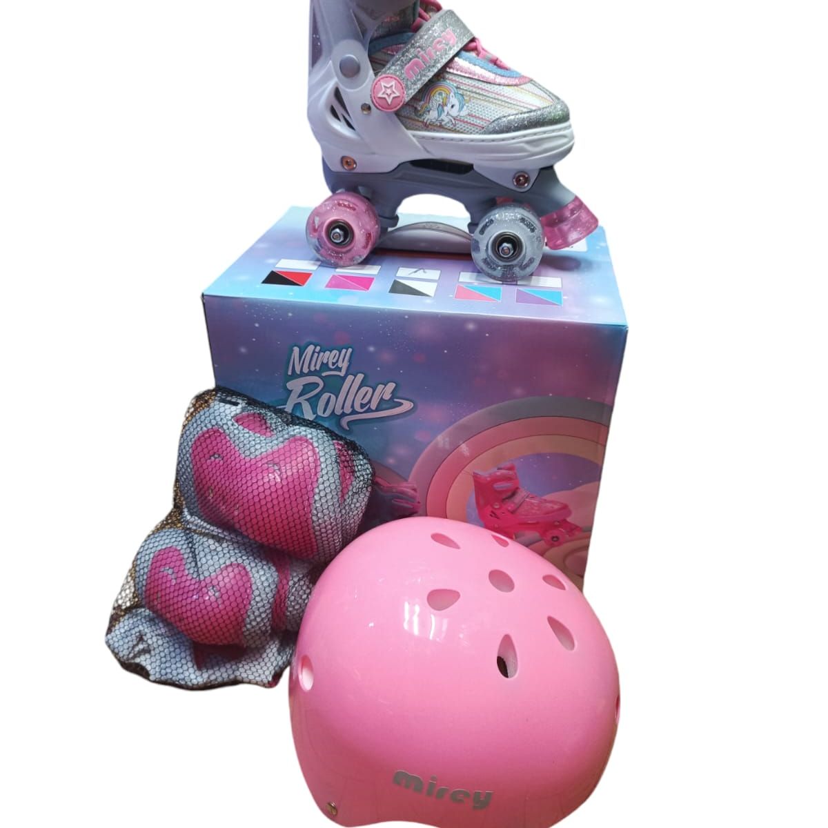 GENERICO - PATIN 4 RUEDAS MIREY BLANCO TALLA M