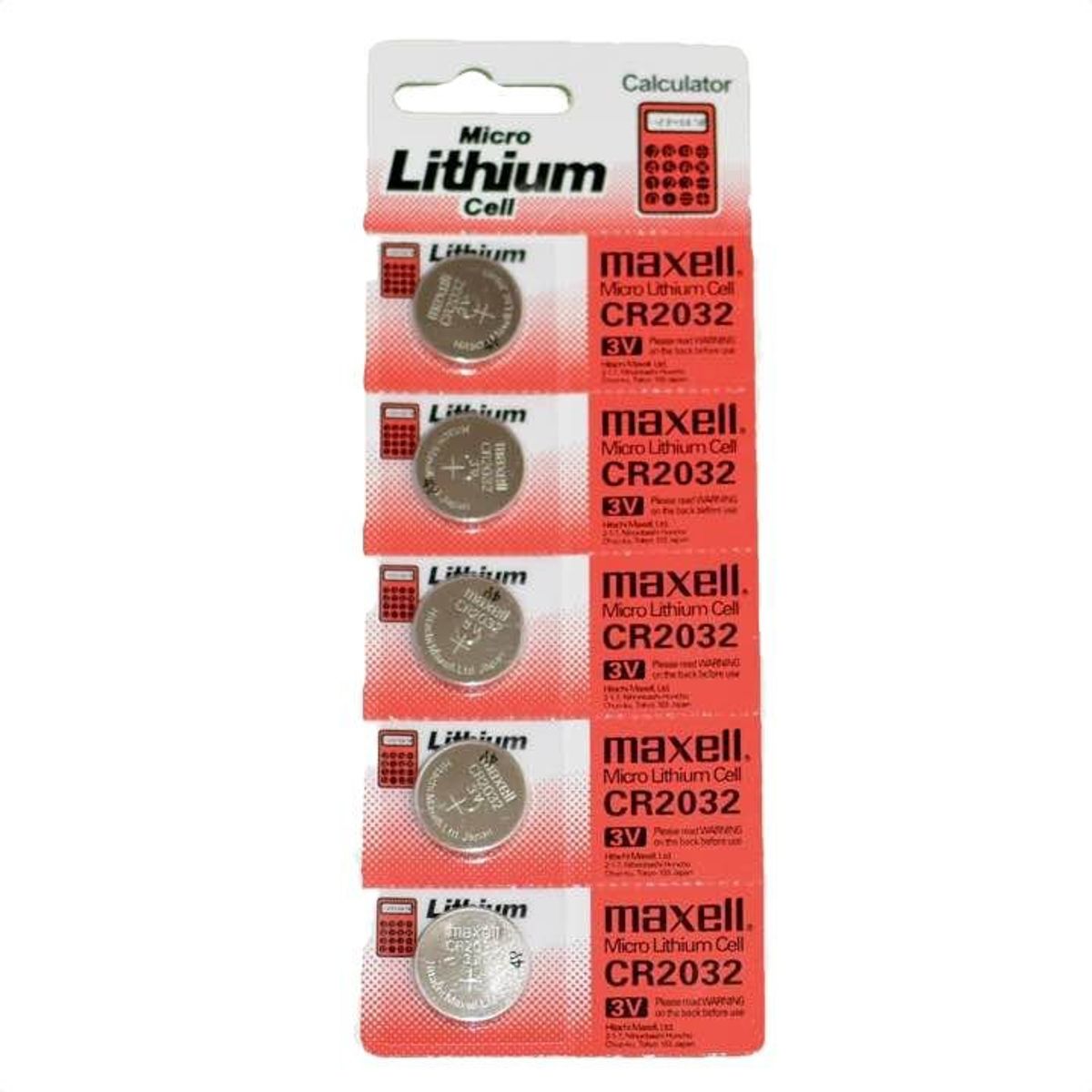 MAXELL - PILAS CR2032 3V MAXELL LITIO X 5 UNIDADES