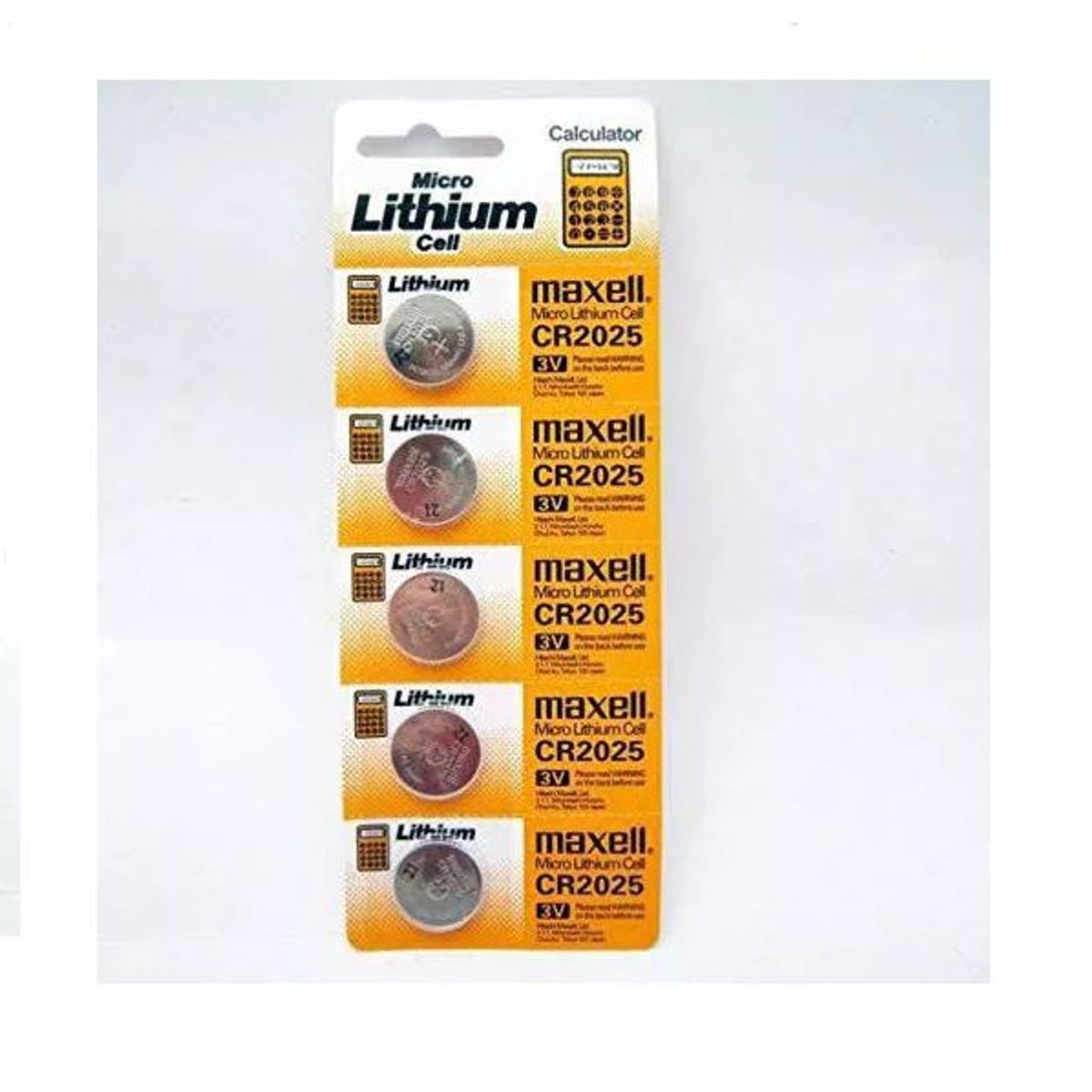MAXELL - PILAS CR2025 3V MAXELL LITIO X 5 UNIDADES