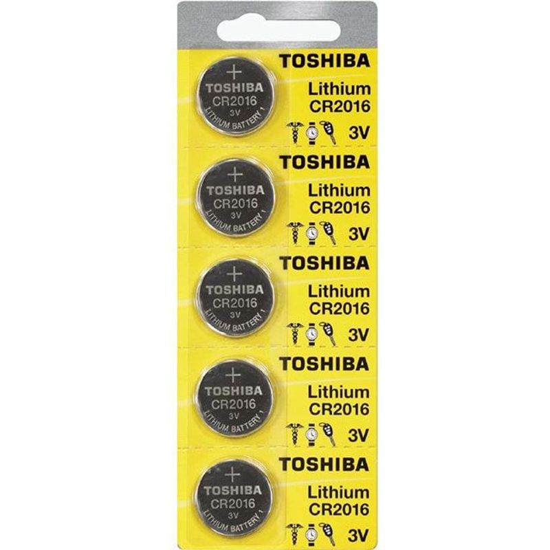 TOSHIBA - PILAS CR2016 3V LITIO X 5 UNIDADES TOSHIBA