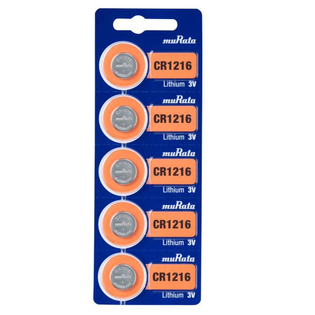GENERICO - PILA DE LITIO CR1216 3V MURATA  X 5 UNIDADES