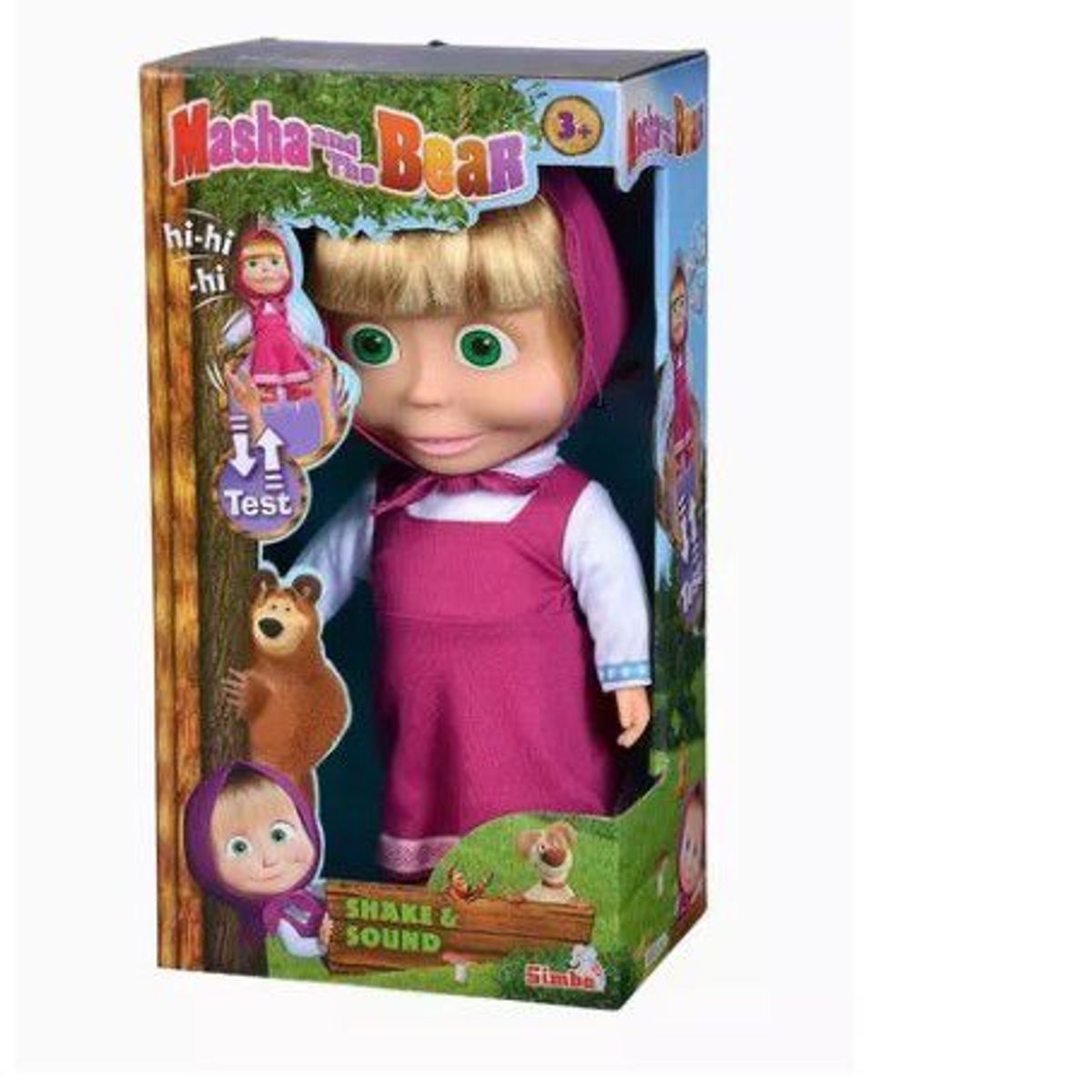 GENERICO - Masha Y El Oso Muñeca Masha Con Sonido 30cm Sacude Y Rie