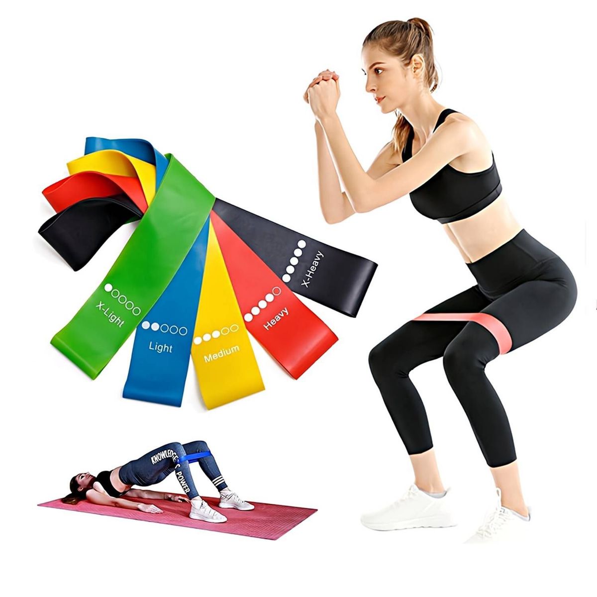 GENERICO - Bandas De Latex Cerradas Set x 5 Resistencias Raciness