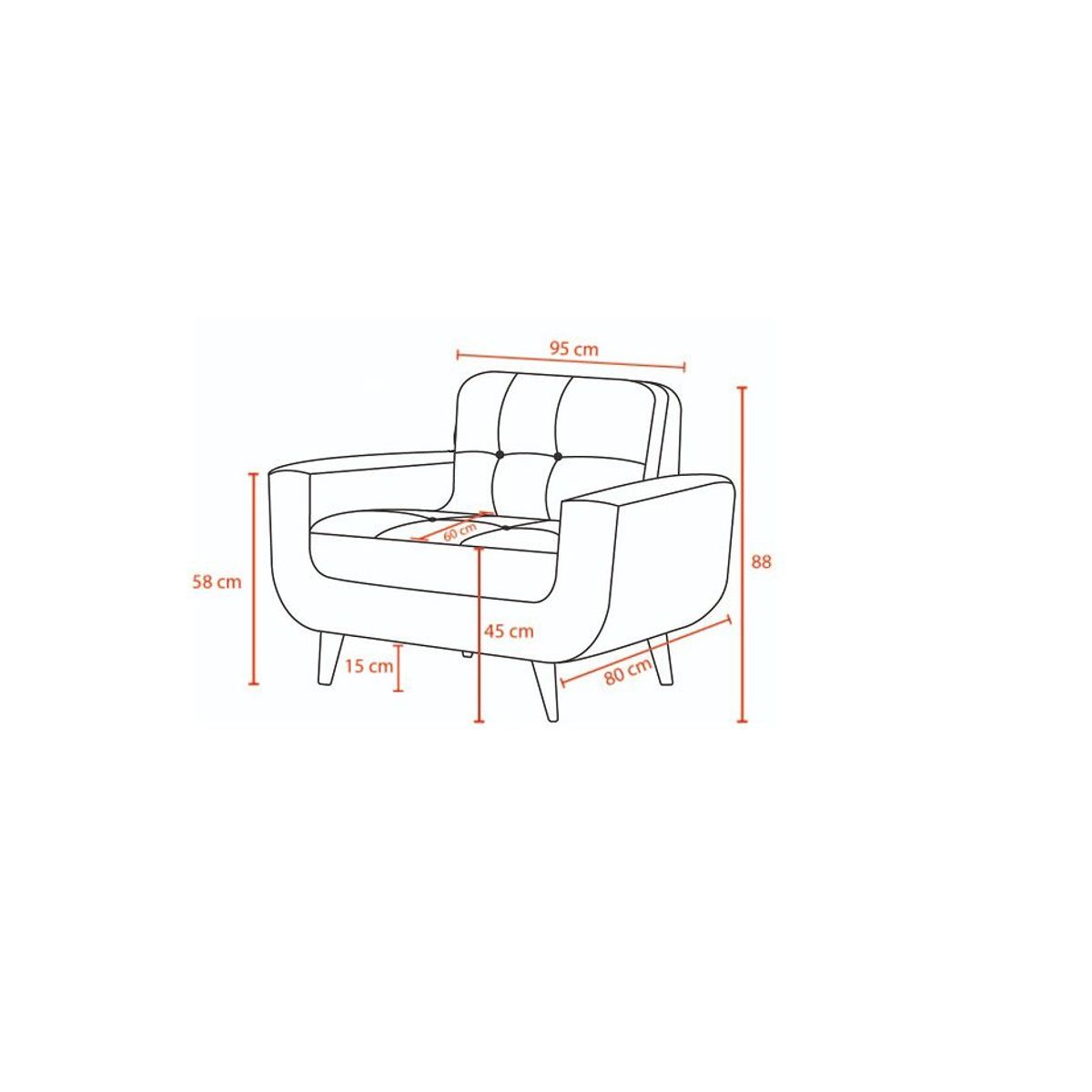 FABIANI HOME - Sillon Butaca Mango Fabiani Verde Oscuro