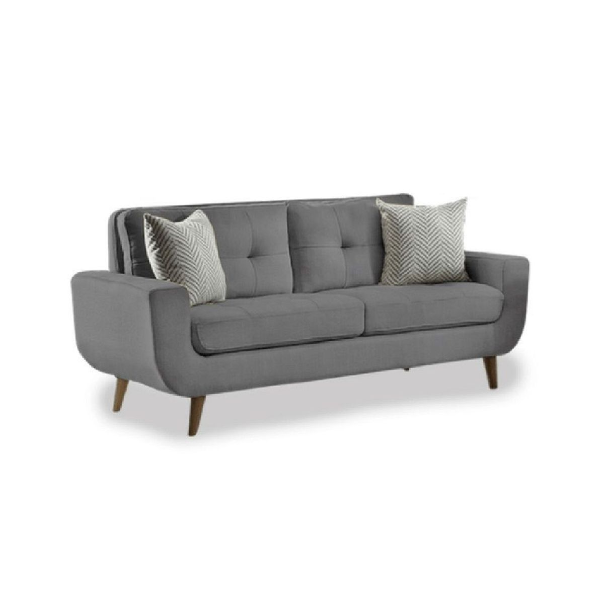 FABIANI HOME - Sofa de 2 Cuerpos Mango Fabiani Gris Oscuro