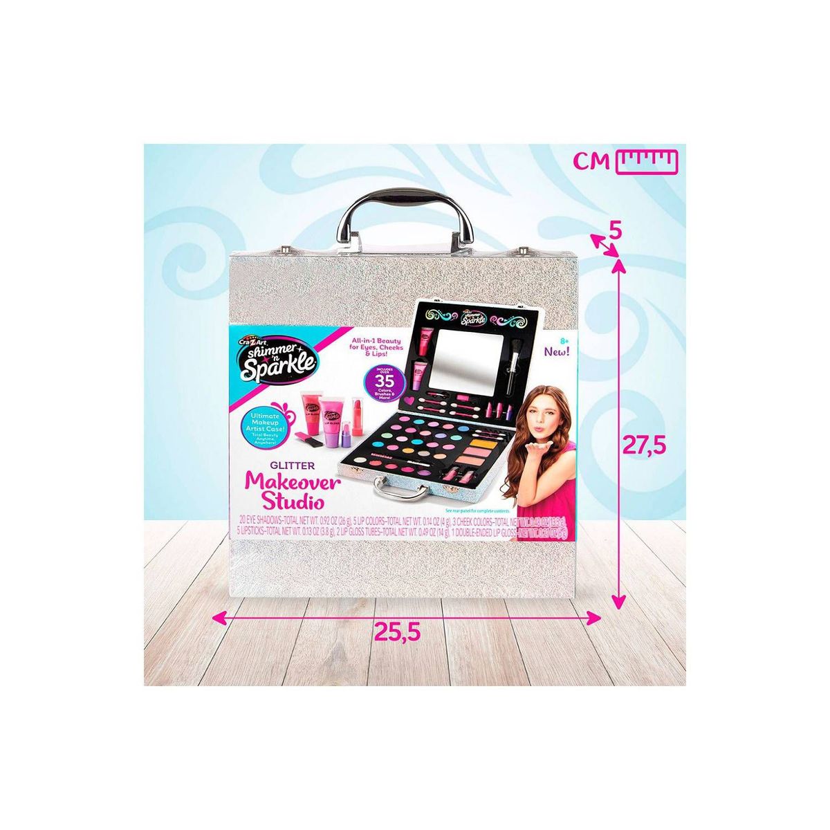 CRA Z ART - Maquillaje de Niñas Cra Z Art Glitter Makeover Studio Case