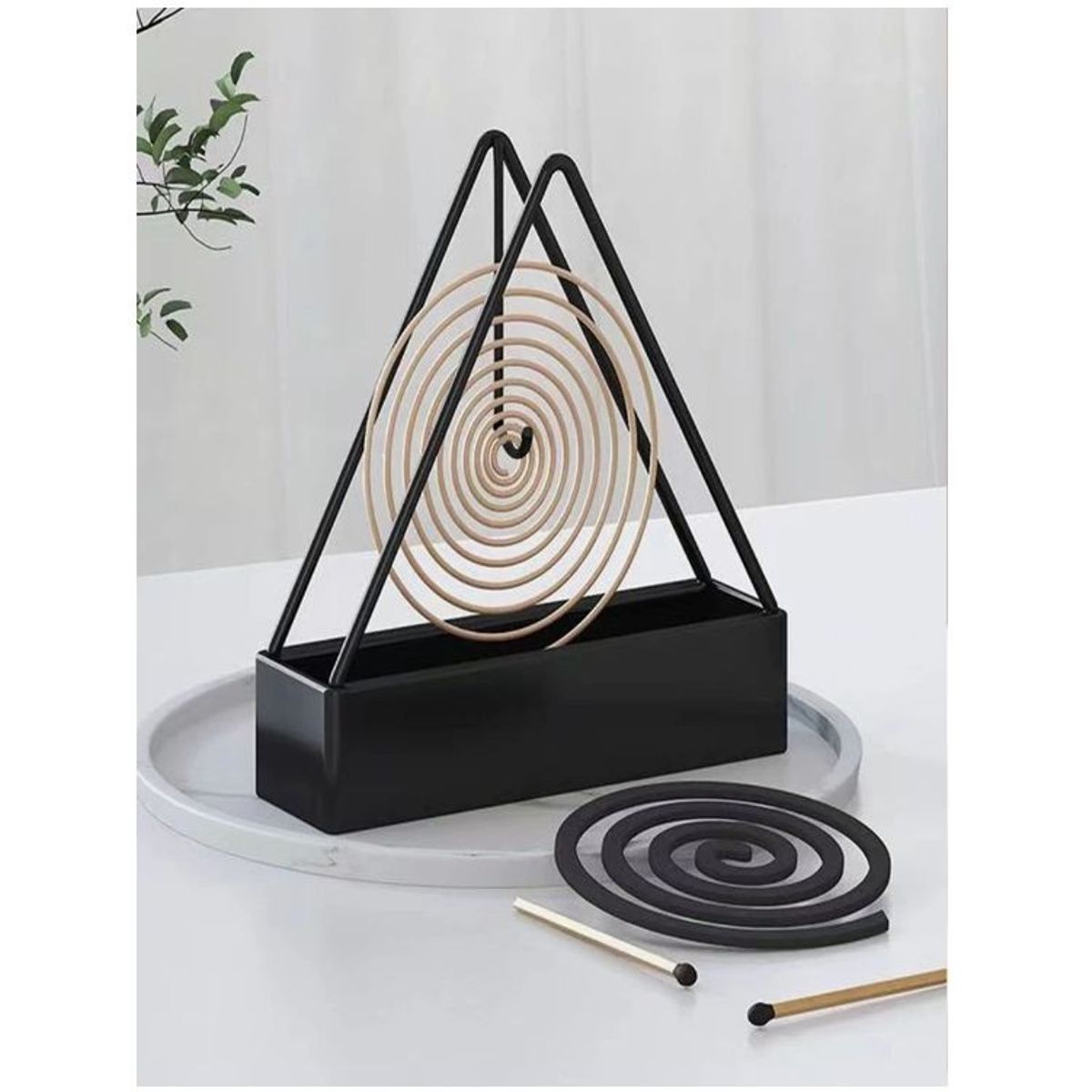 GENERICO - Soporte de la aspiral de mosquitos con diseño geométrico