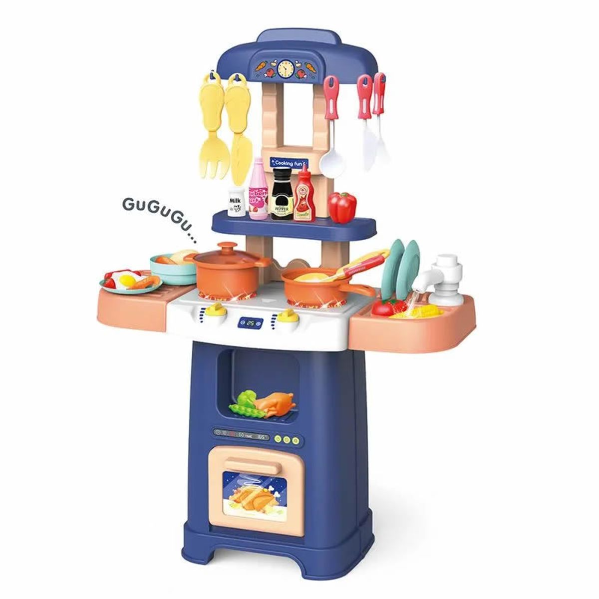 GENERICO - Cocina con luz y sonido 62 cm (30 piezas)