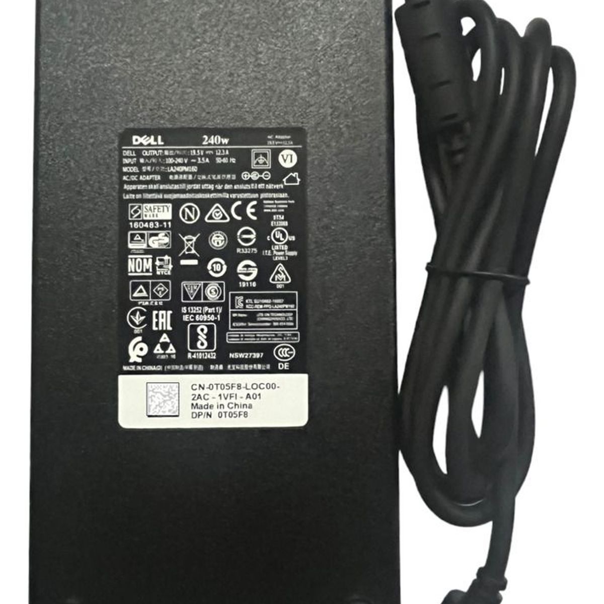 GENERICO - Cargador Compatible con DELL 19.5V. 12.3 A. 240W. 7.4x5.0 mm