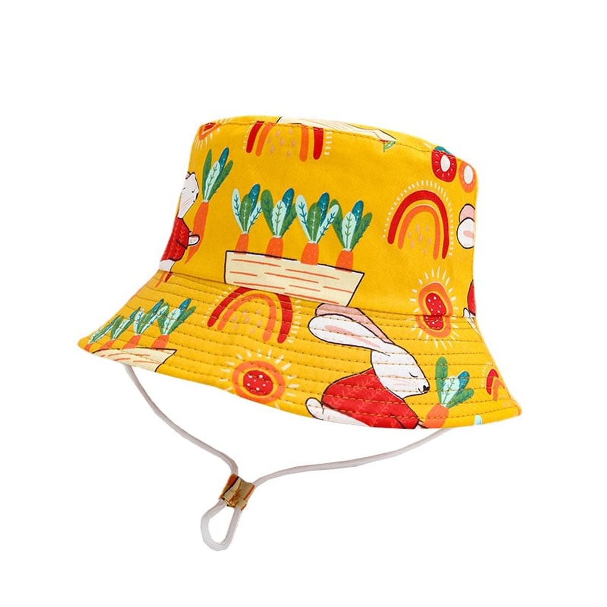 KAST PE - Bucket hat Gorro niños Modelo BunnyCarrot 52 CM 2 a 5 años - Amarillo