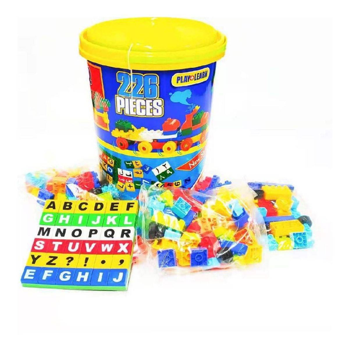 GENERICO - Juego Educativo Balde De Bloques Didácticos