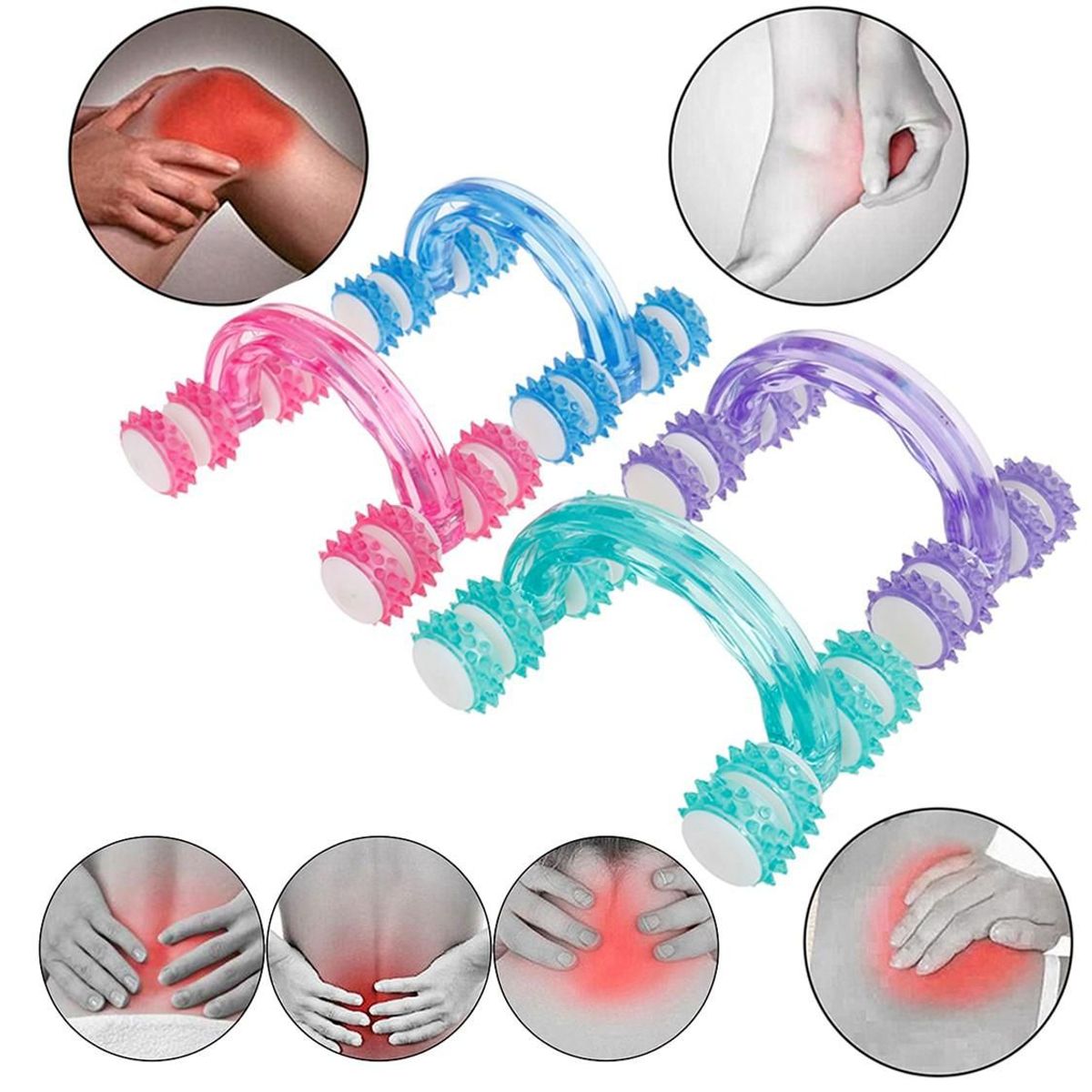 GENERICO - Masajeador de Ocho Ruedas Fitness Corporal