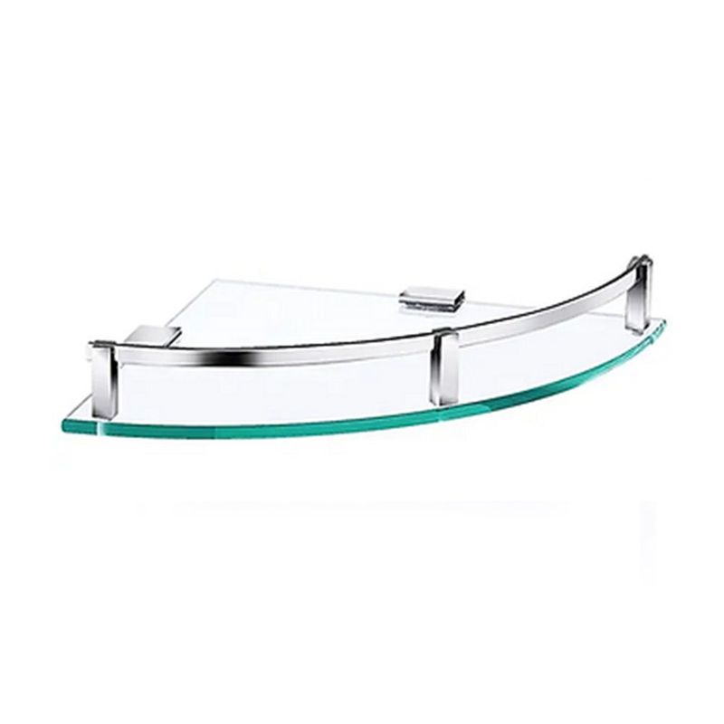 XM - REPISA ESQUINERA DE VIDRIO TRANSLUCIDO PARA BAÑO 33X24CM