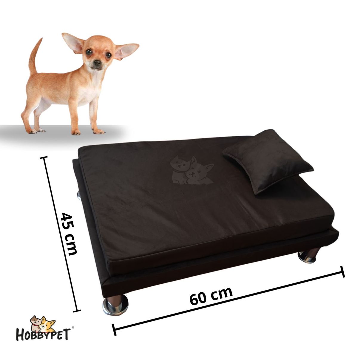 GENERICO - Cama para perro TARIMA DOG - Talla S - Color Negro