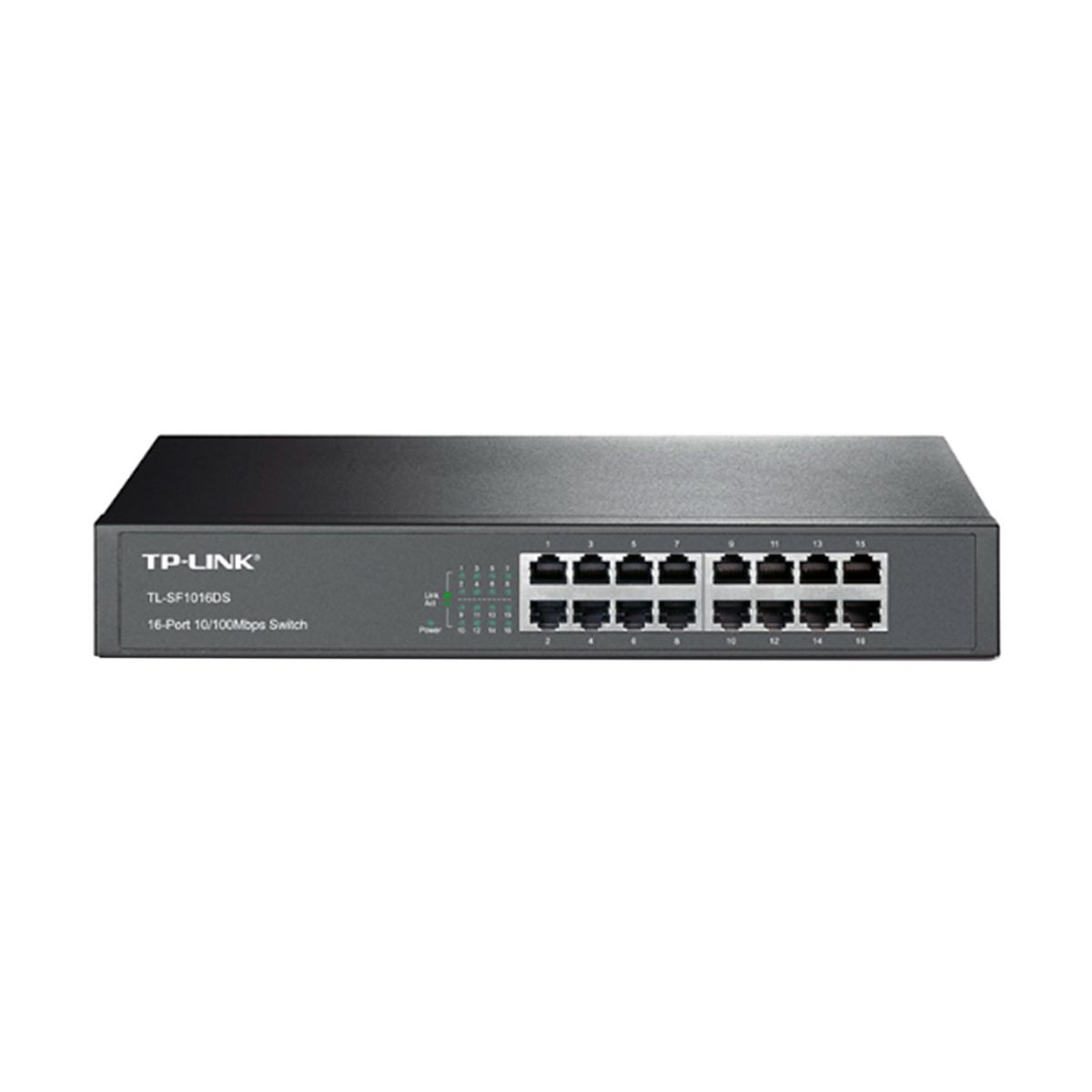 TP LINK - SWITCH TP-LINK TL-SF1016DS V4, 16 PUERTOS LAN 10/100MBPS, RACK