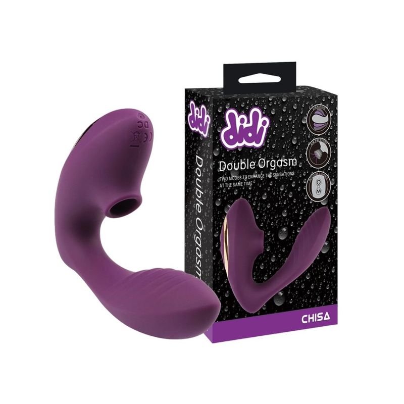 GENERICO - VIBRADOR SUCCIONADOR DOUBLE ORGASM CON 10 MODOS DE VIBRACIÓN