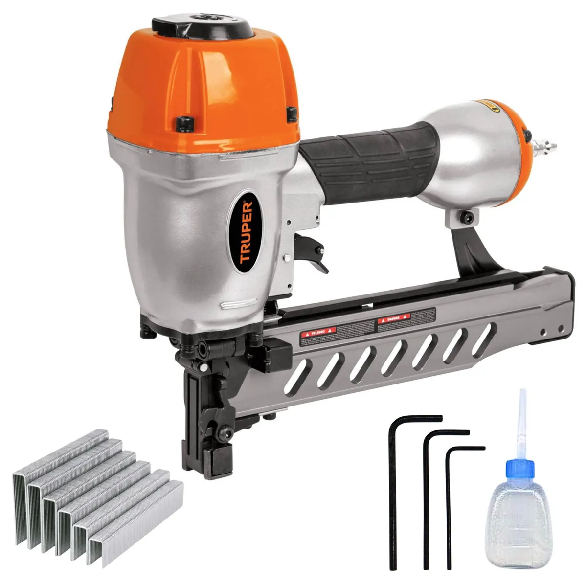 TRUPER - Engrapadora neumática calibre 16 profesional Truper