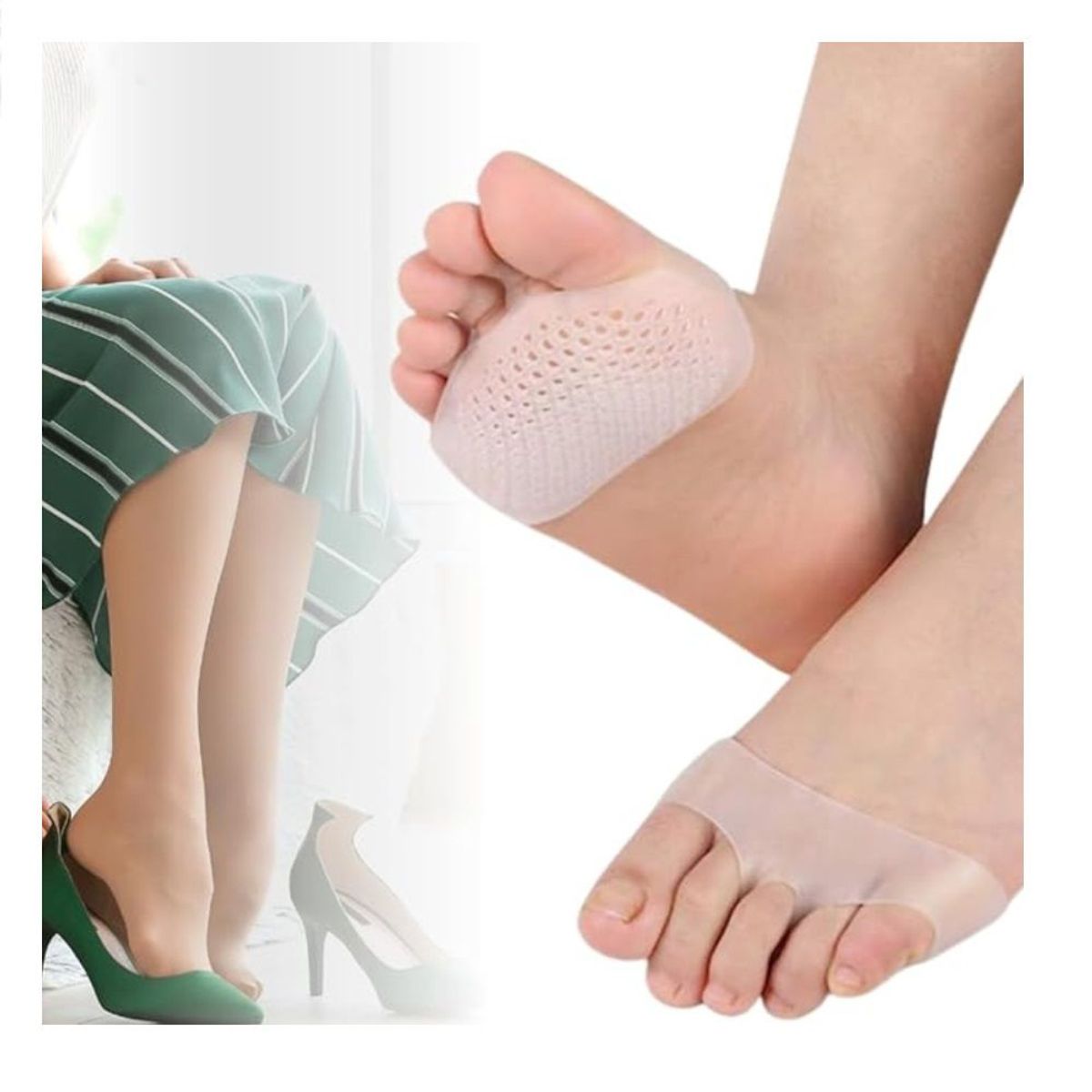 GENERICO - Almohadillas Gel de Silicona para pisada suave Blanco