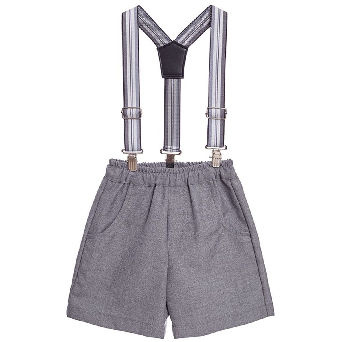 GENERICO - Conjunto para Bebe Niño Tirantes Pantalones cortos Gris GALA