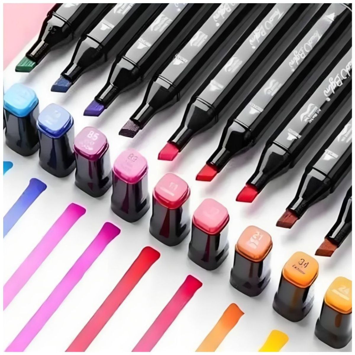 GENERICO - Plumones Touch Doble Punta Set De 80 Piezas