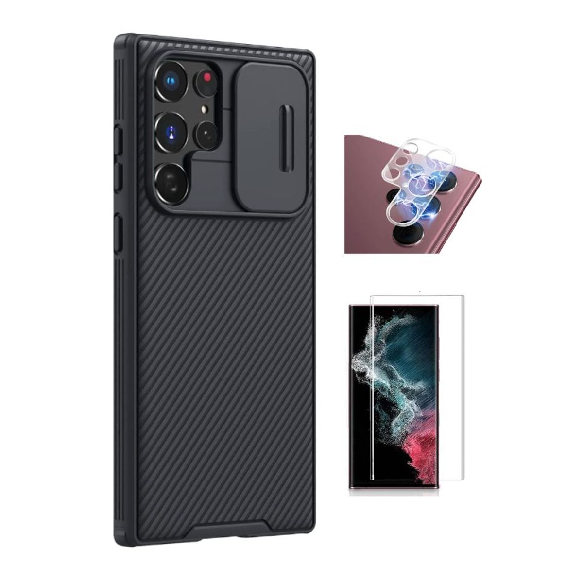 NILLKIN - CASE NILLKIN SAMSUNG S23 ULTRA Y VIDRIOS