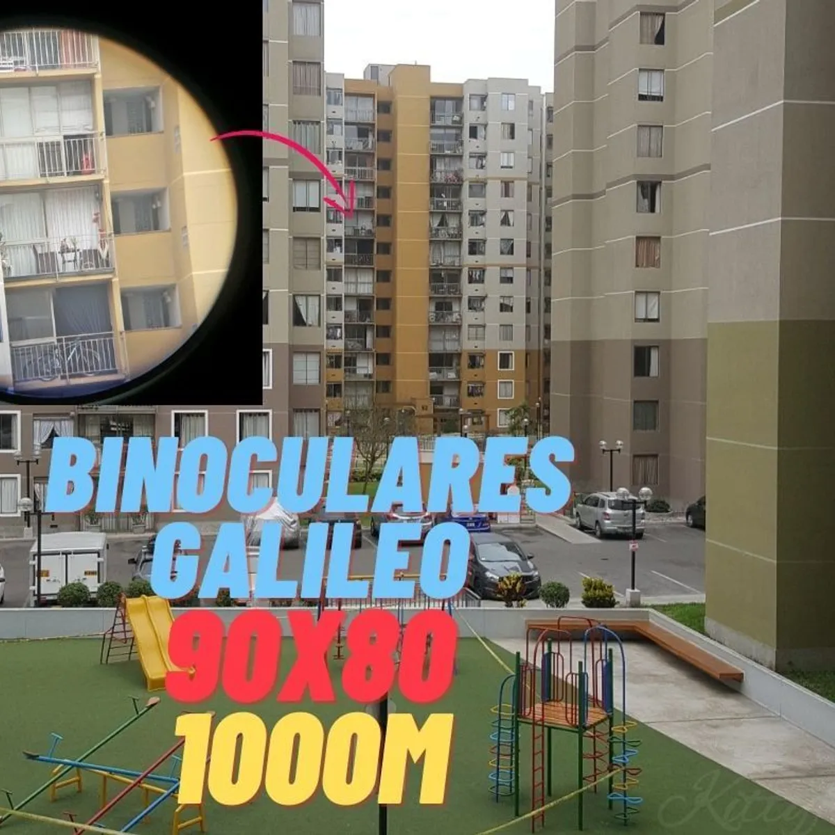 GALILEO - Binocular Galileo 90x80 Profesional Incluye Adaptador