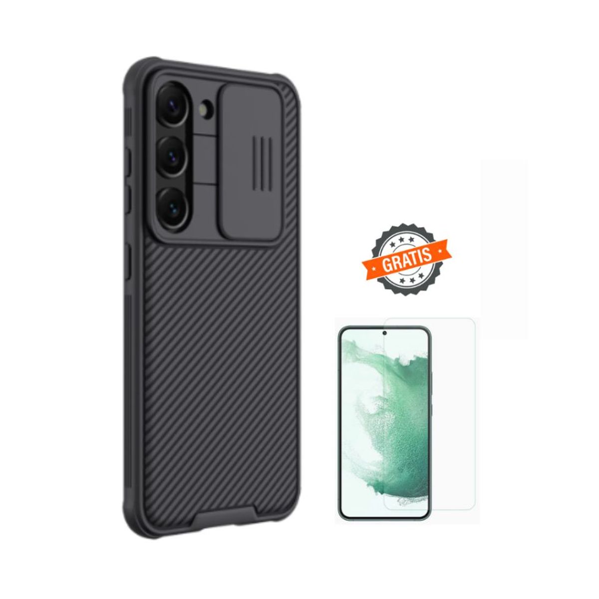 NILLKIN - CASE NILLKIN CAMSHIELD SAMSUNG S23 PLUS Y VIDRIO UV
