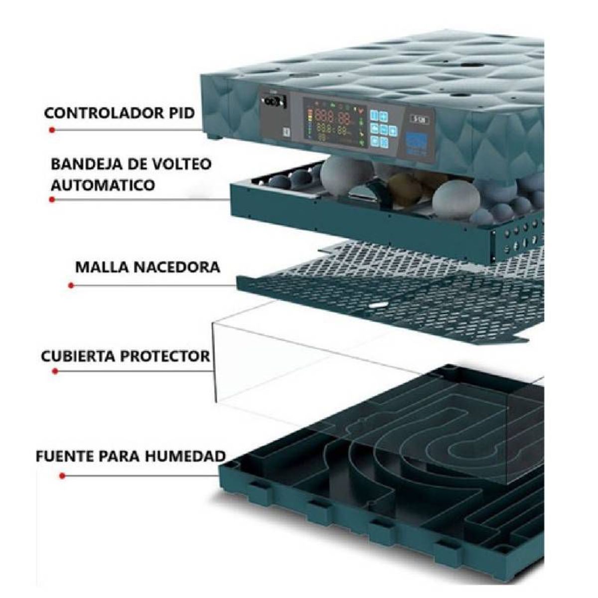 GENERICO - Incubadora Automática Para 128 Huevos Dual 220v-12v