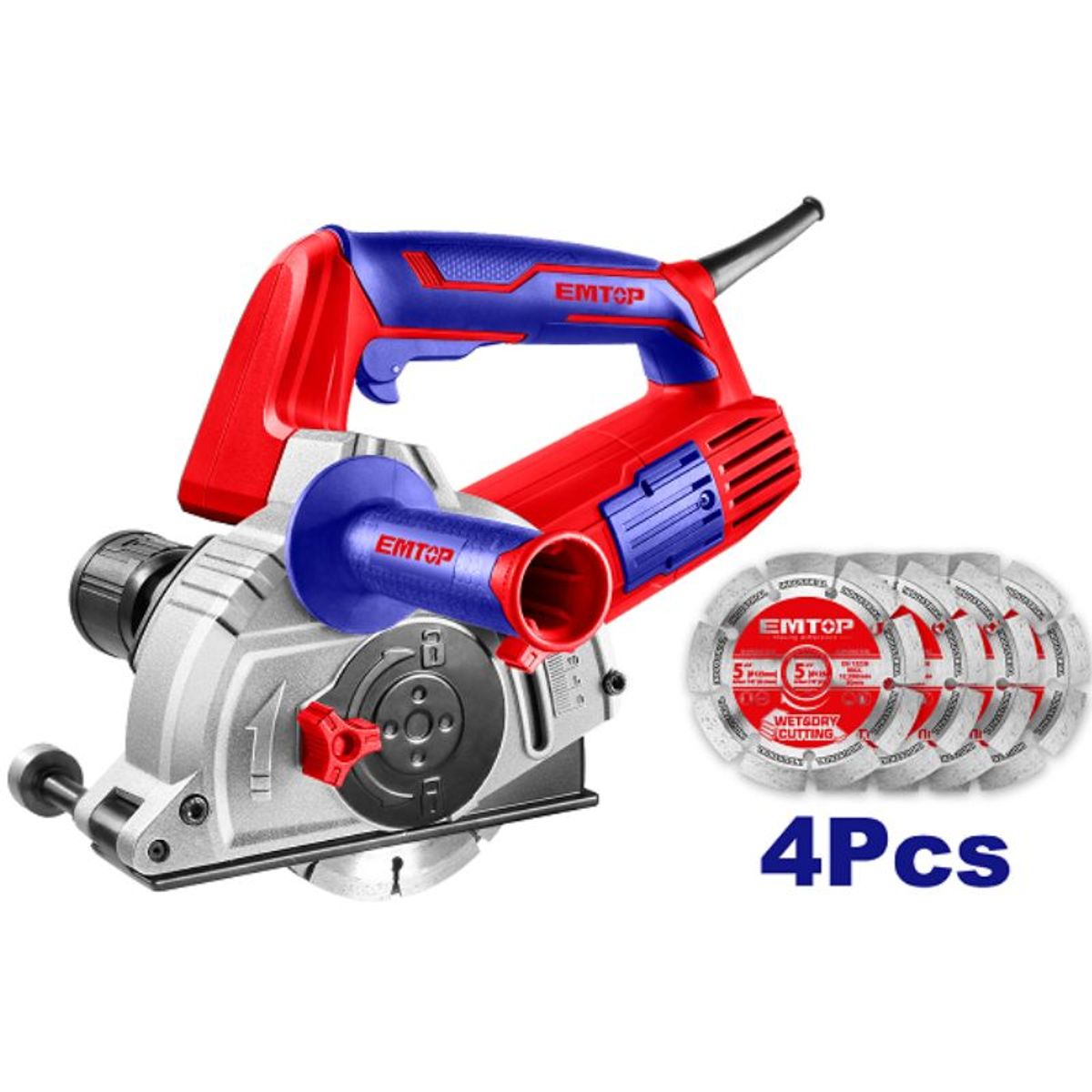 EMTOP - CANALADORA DE PARED DE 1500W + 4 DISCOS DE CORTE  EMCR15001