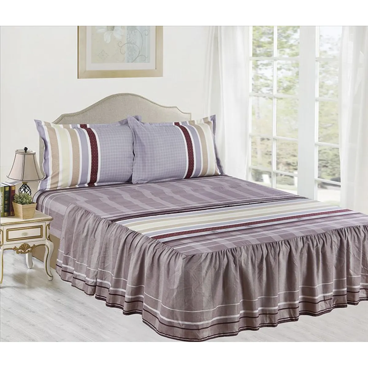 CASATEX - JUEGO DE SÁBANAS CON BLONDA CASATEX KING