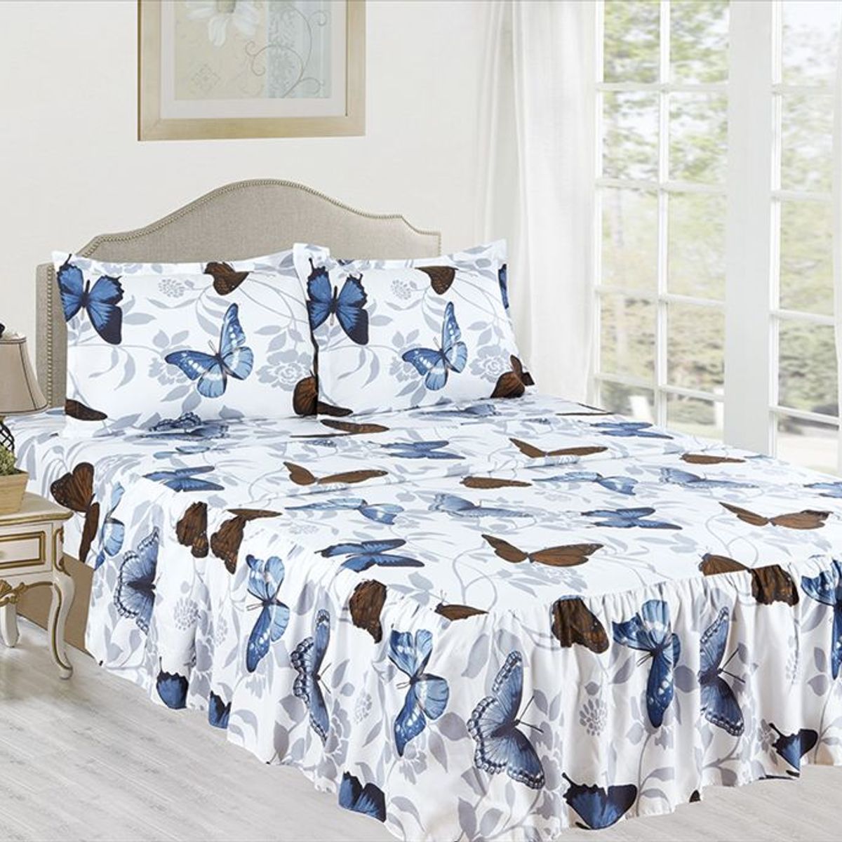 CASATEX - JUEGO DE SÁBANAS CON BLONDA CASATEX KING