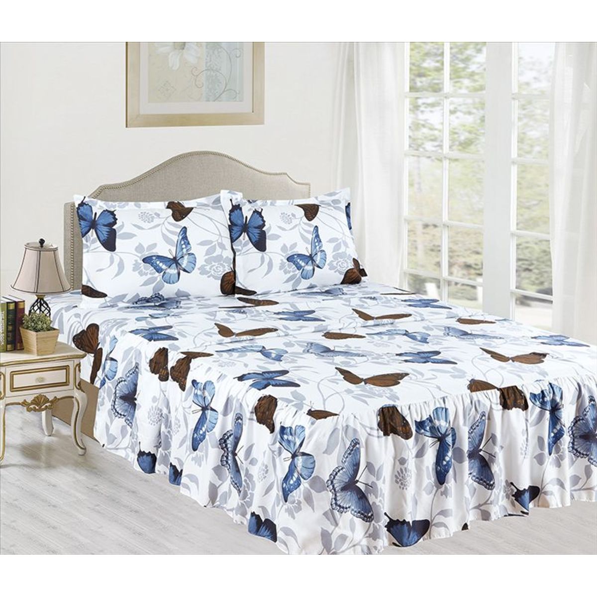 CASATEX - JUEGO DE SÁBANAS CON BLONDA CASATEX KING