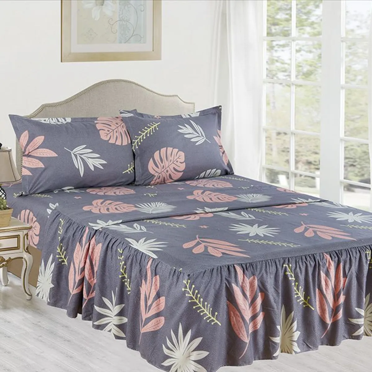 CASATEX - JUEGO DE SÁBANAS CON BLONDA CASATEX KING