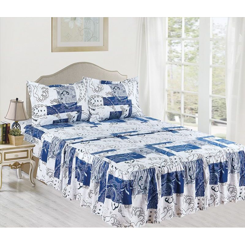 CASATEX - JUEGO DE SÁBANAS CON BLONDA CASATEX KING