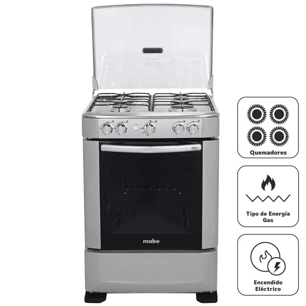 MABE - Cocina Mabe 60CM 4 Hornillas CMP6015AG0 Grafito