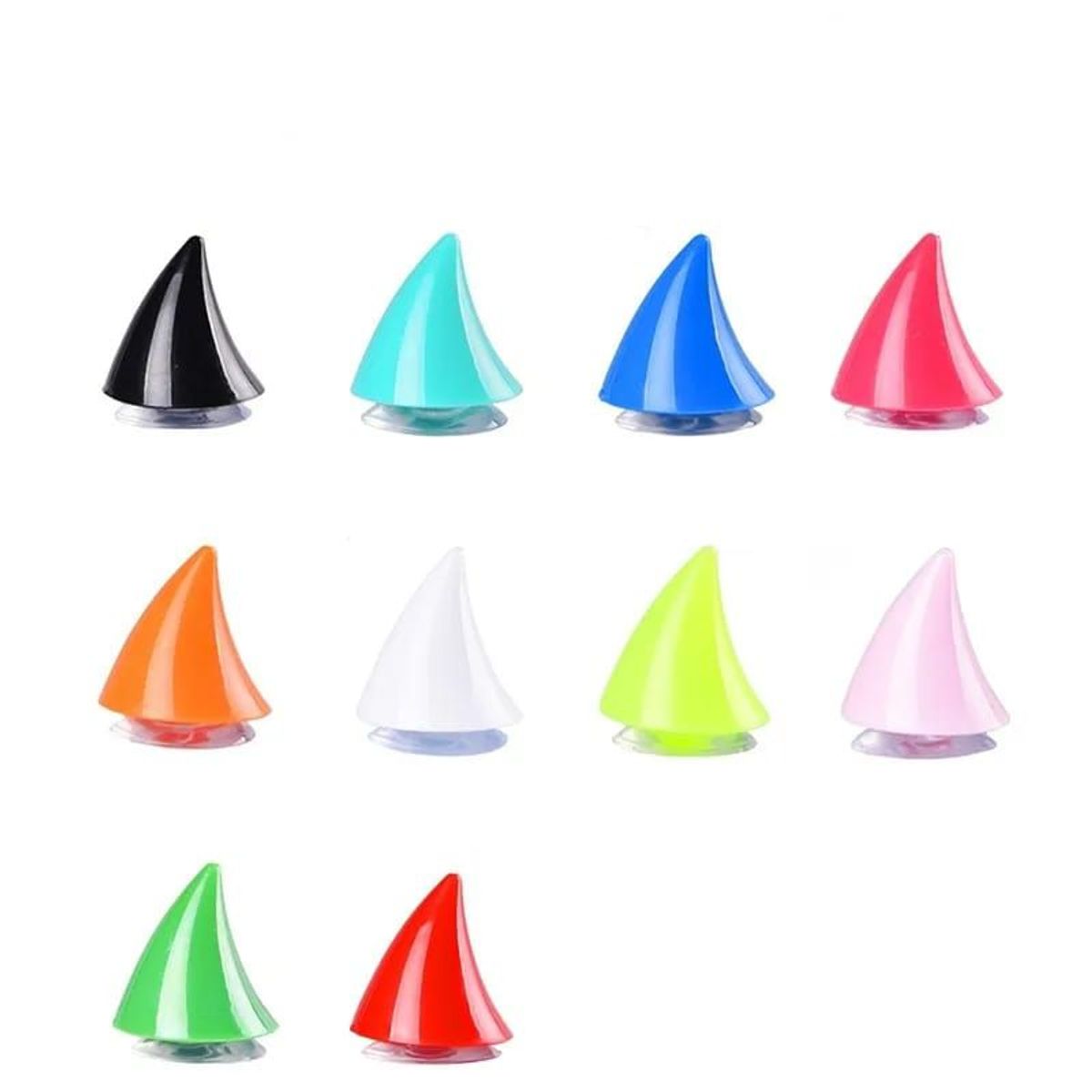 GENERICO - CUERNO TURQUESA CORTO DE DIABLO PARA CASCO DE MOTOCICLETA