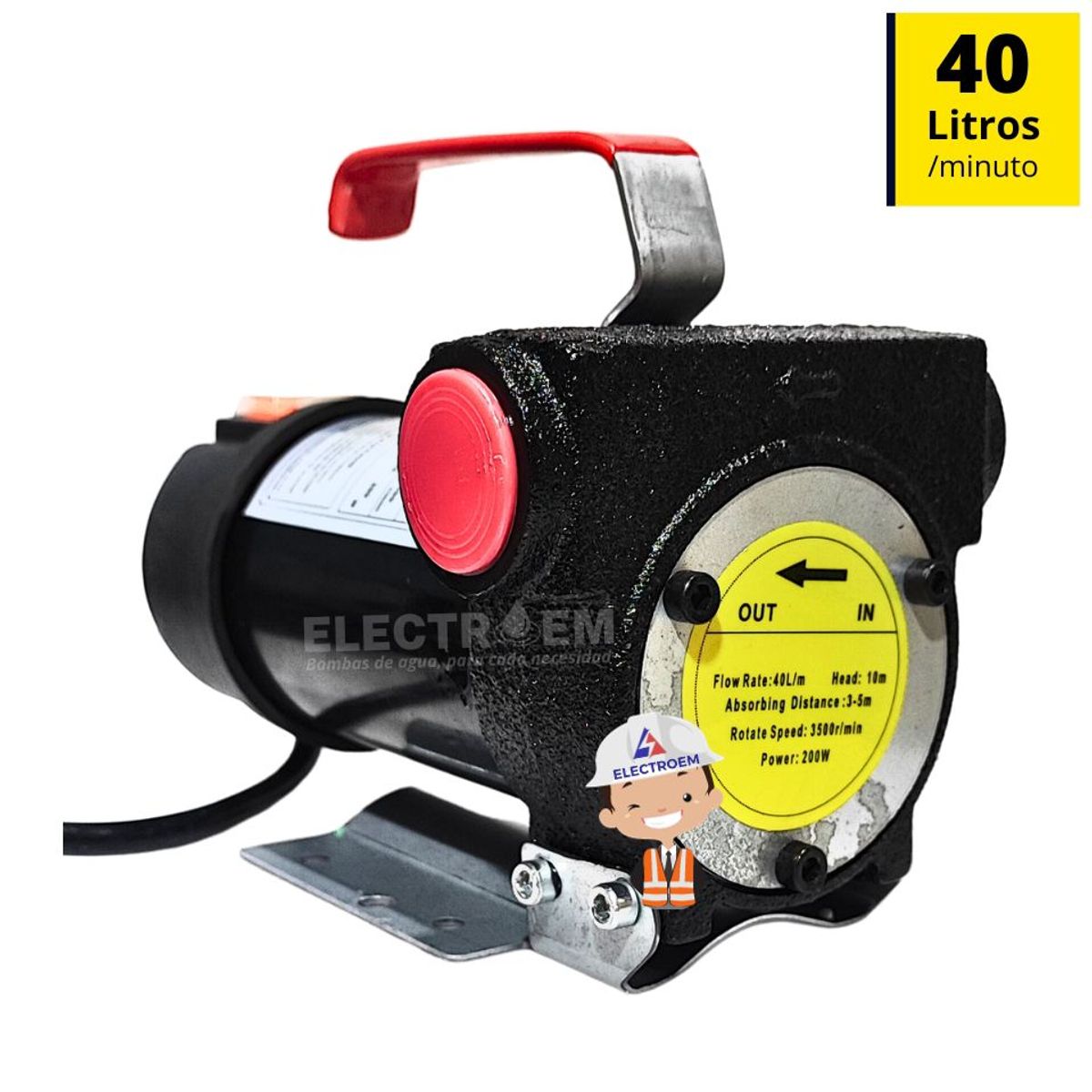 GENERICO - BOMBA TRASIEGO O TRASPASO DIESEL Y ACEITES 24Vdc-40 Lmin