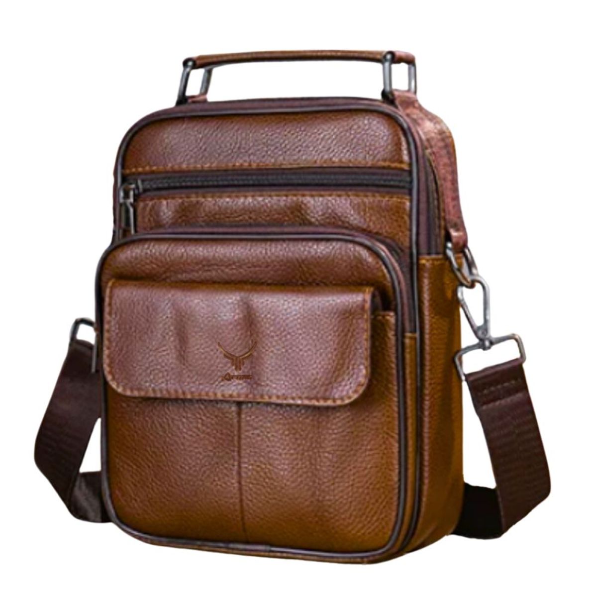 ARMUZ - Moderno morral de cuero vacuno 6103 Práctico y elegante