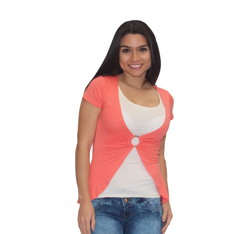 DCLAUDE COLLECTION BY DESIREE RUIZ - Dclaude collection by desireÃ© - blusa mujer macarena - coral y perla.