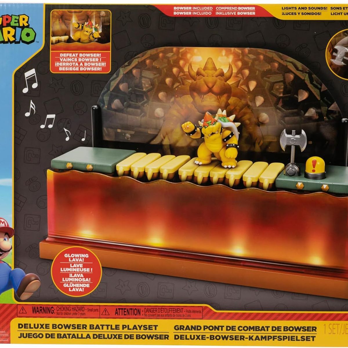 JAKKS PACIFIC - Set de Juego Super Mario Deluxe Bowser Battle