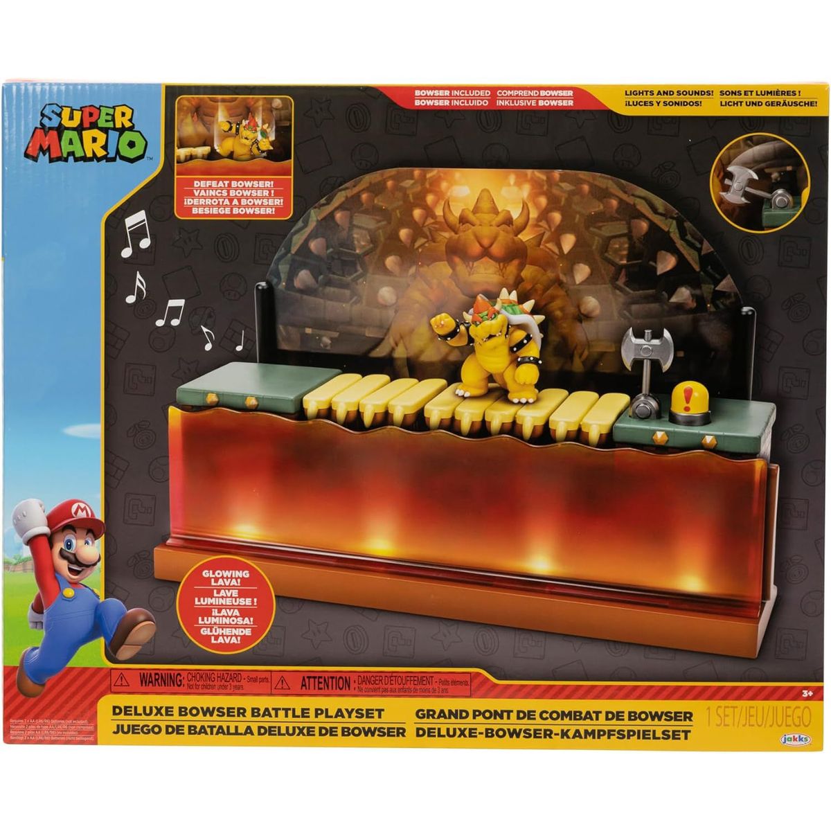 JAKKS PACIFIC - Set de Juego Super Mario Deluxe Bowser Battle