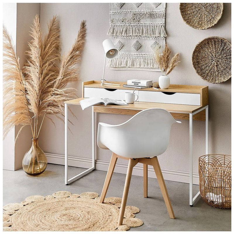 VENTITAS HOME - Escritorio Polaroid Ventitas Home Rovere y Blanco