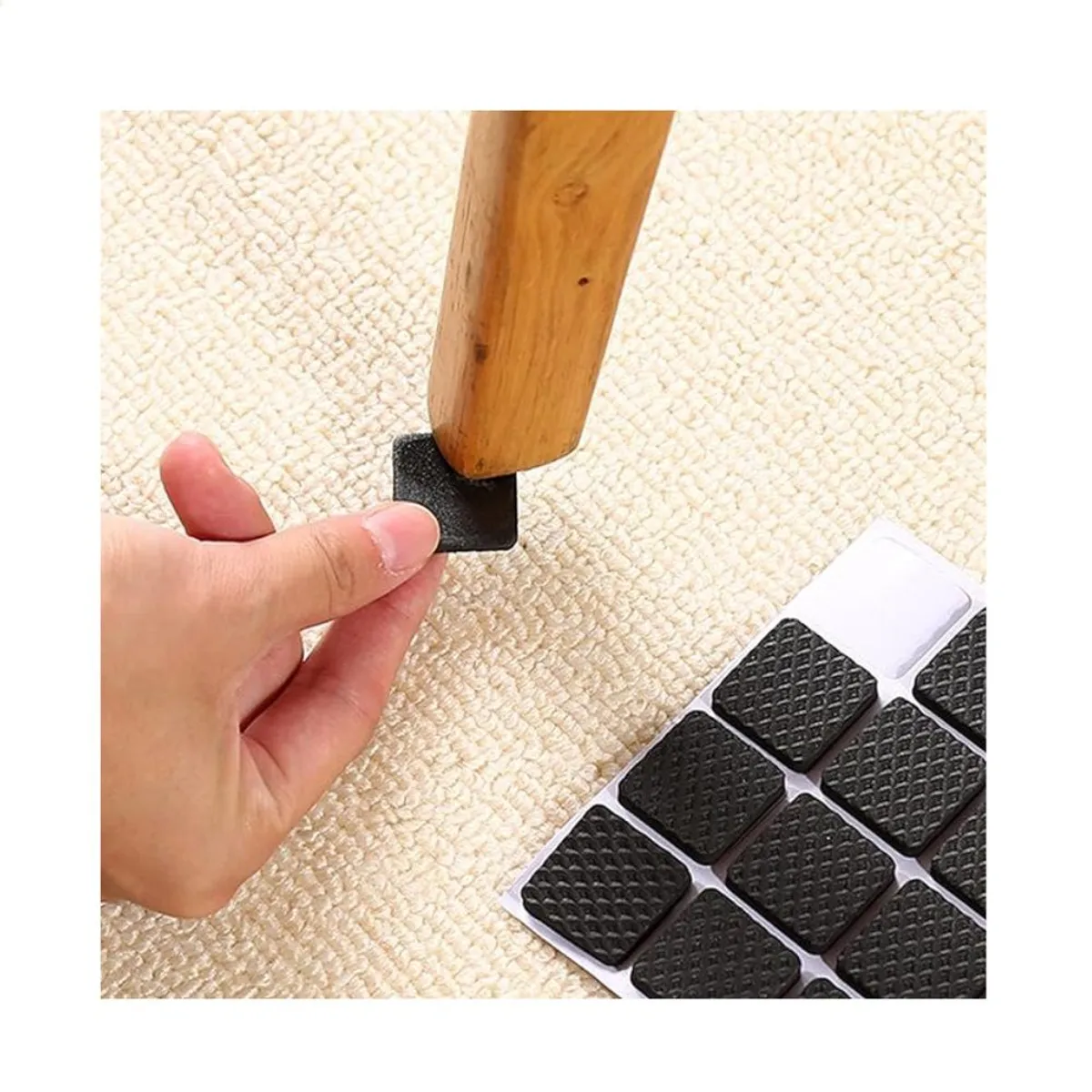 GENERICO - Protector Adhesivo Antedeslizante Pata Muebles Multifuncional x18